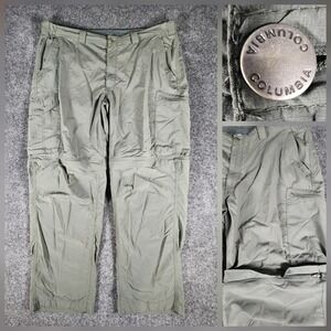 Columbia Omni Shade Convertible Pants Mens‎ 42x28 Green Hiking Outdoor Shorts